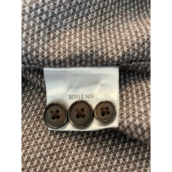 Jos A Bank Reserve  brown patterned dress shirt Large - Picture 8 of 10